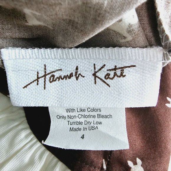 Hannah Kate RARE Little Girls Printed Reindeer Deer Skirt with Trim, Sz 4 - Picture 6 of 6